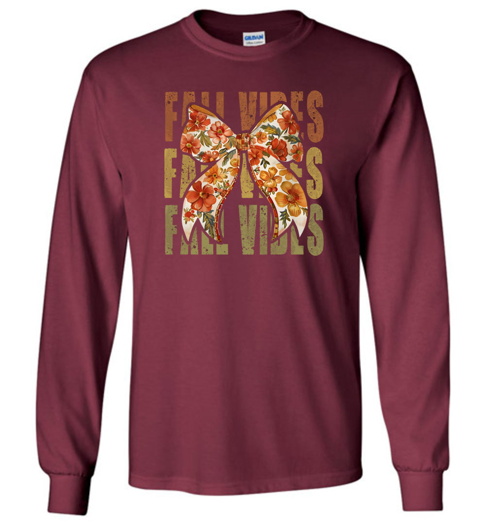 Floral Fall Vibes Long Sleeve T-Shirt