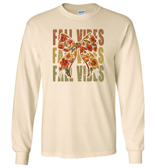 Floral Fall Vibes Long Sleeve T-Shirt