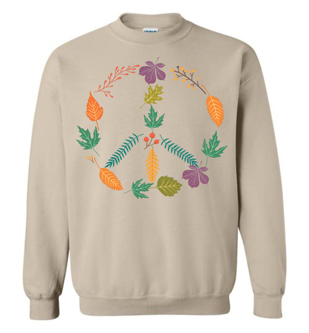 Fall Floral Peace Sign Sweatshirt
