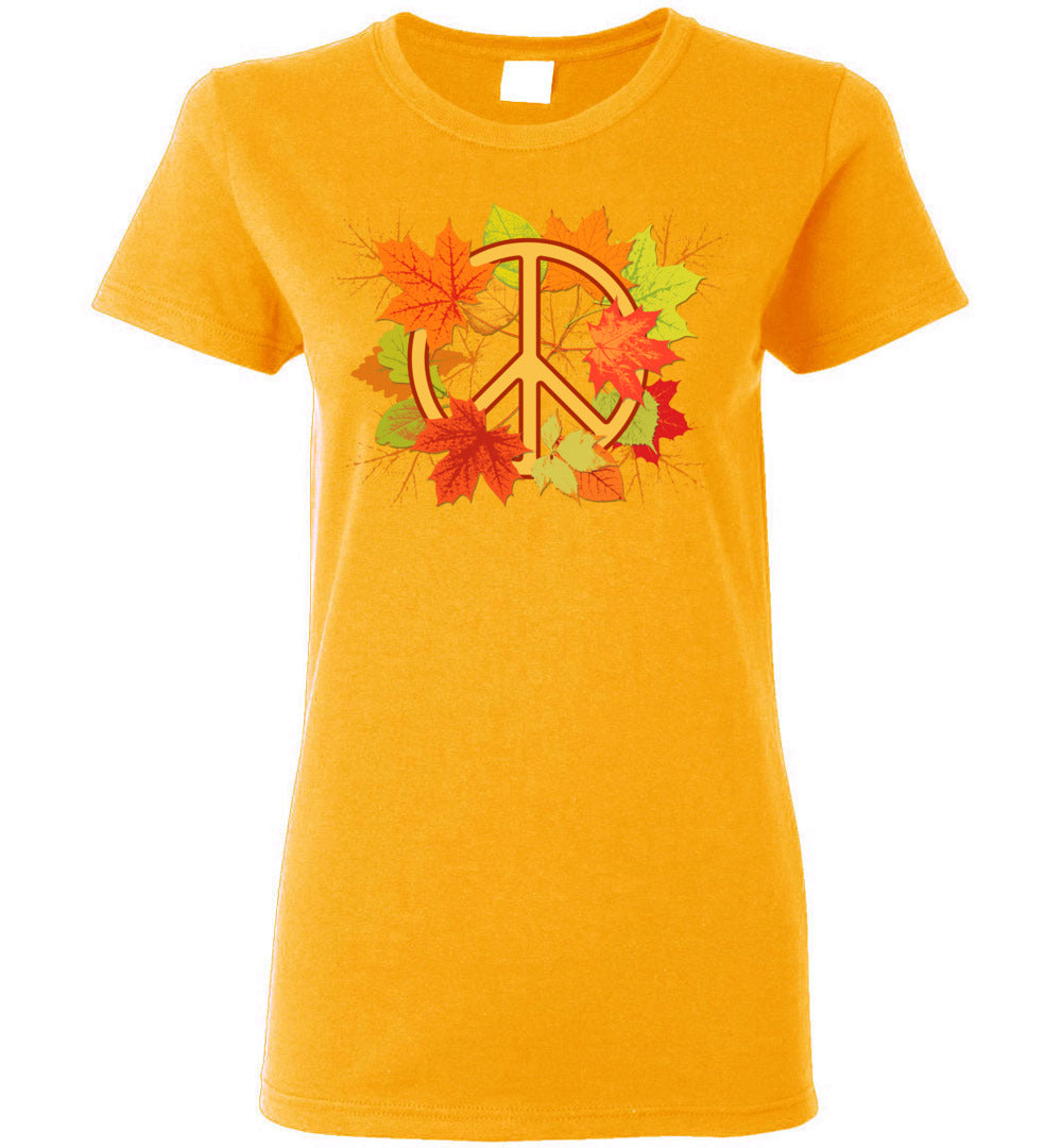 Autumn Colorful Foliage Ladies Short-Sleeve T-Shirt