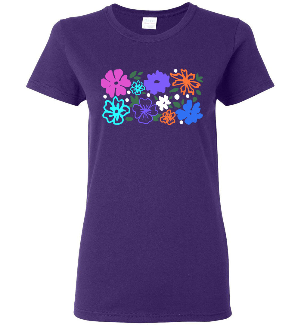 Colorful Flowers Short-Sleeve T-Shirt