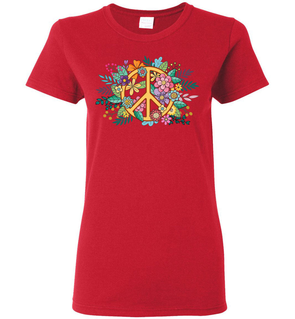 Floral Peace Short-Sleeve T-Shirt