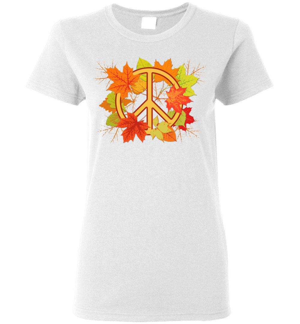 Autumn Colorful Foliage Ladies Short-Sleeve T-Shirt