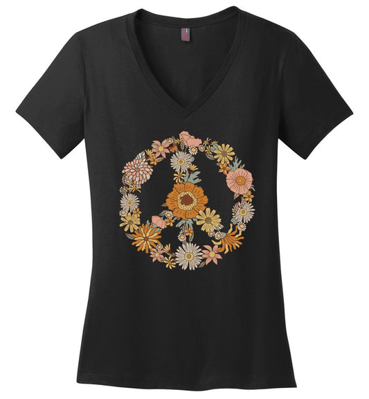 Hippie Vintage Floral V-Neck