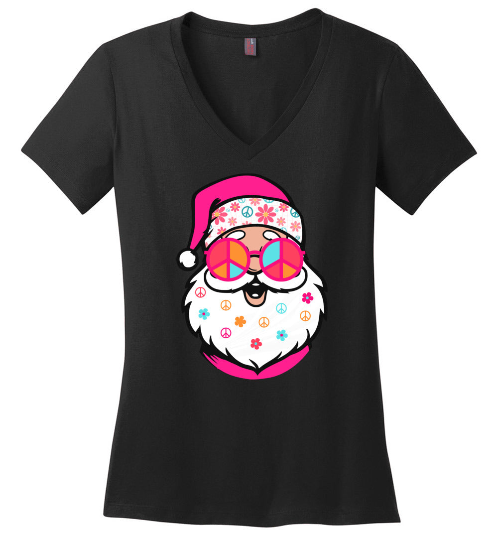 Holiday Hippie Santa V-necks
