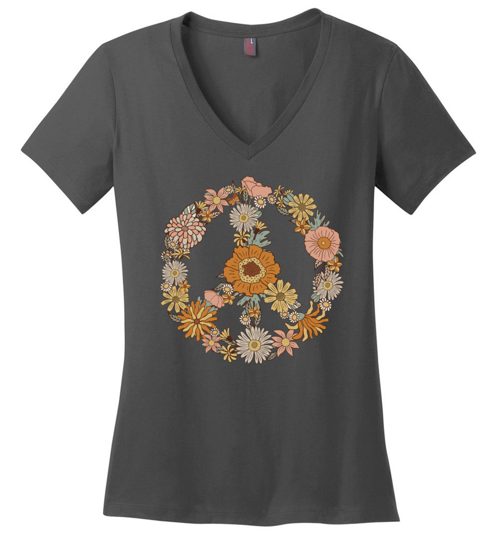 Hippie Vintage Floral V-Neck