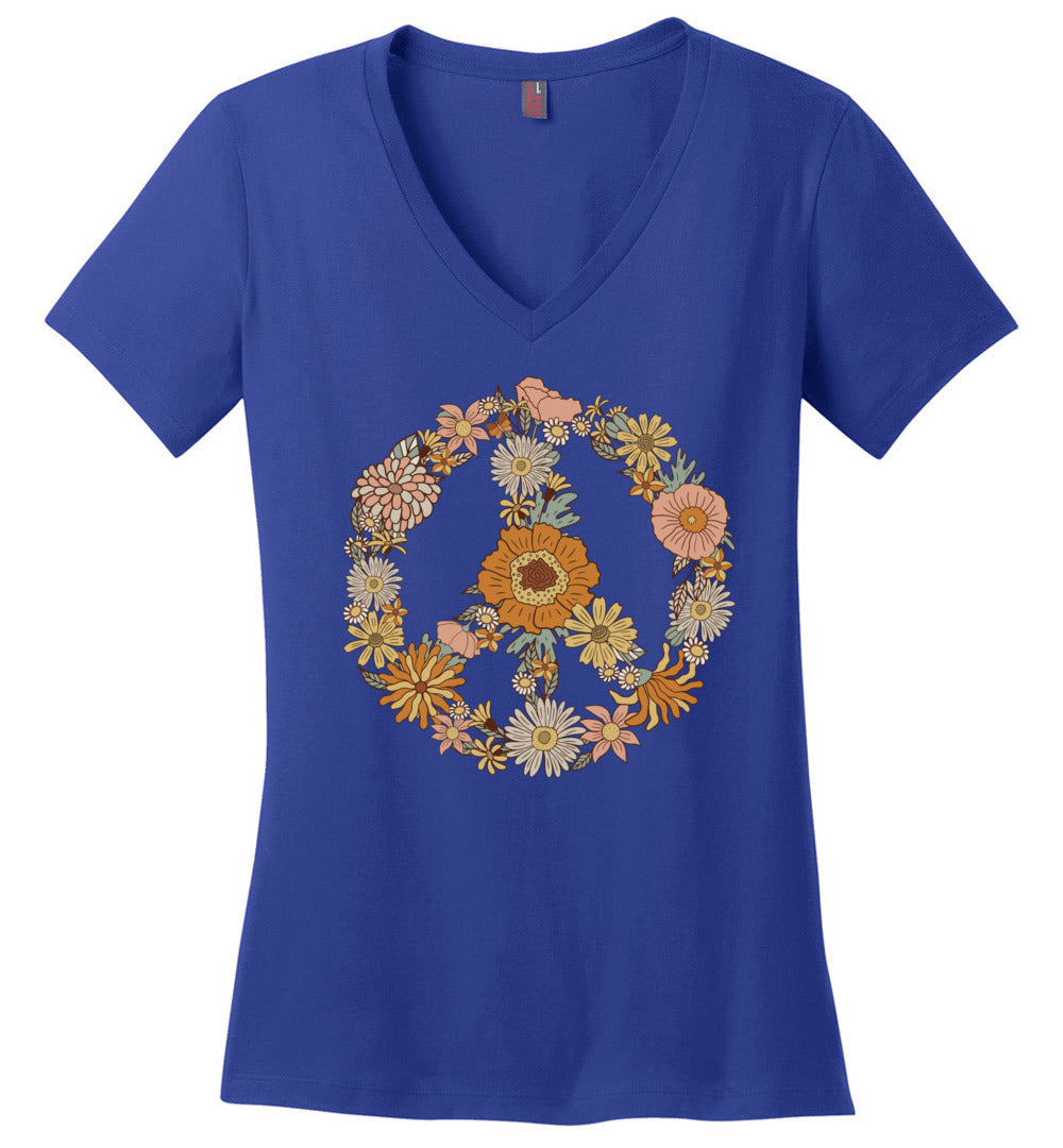 Hippie Vintage Floral V-Neck