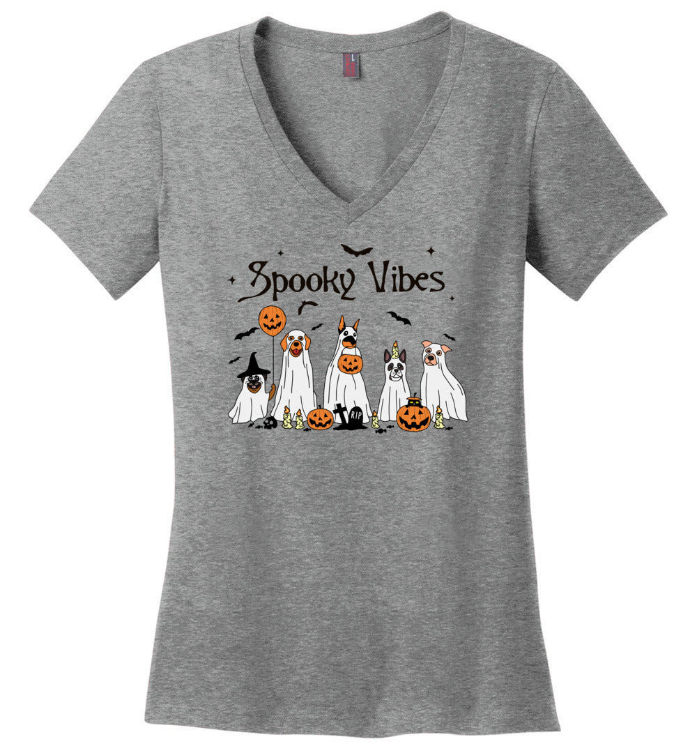 Dogs Spooky Vibes V-necks