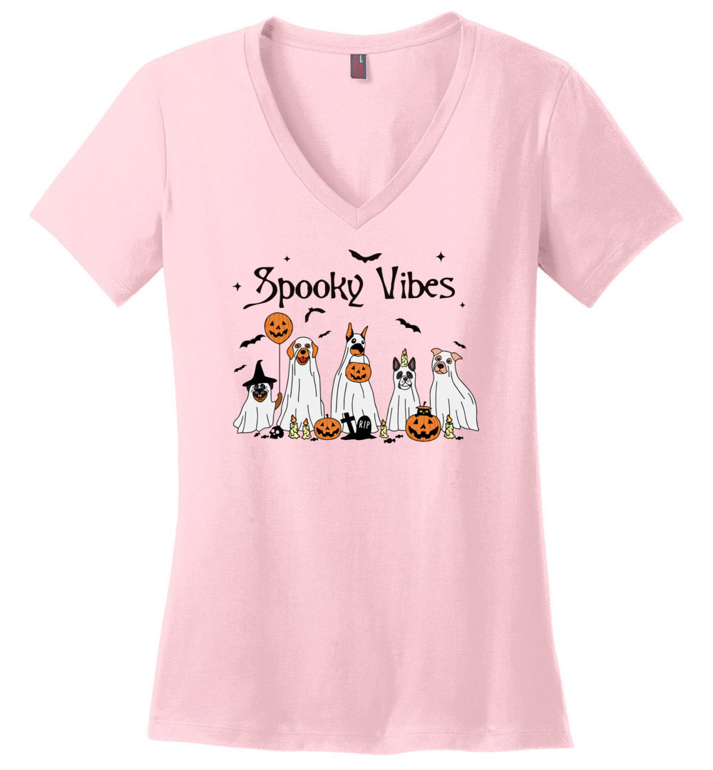 Dogs Spooky Vibes V-necks