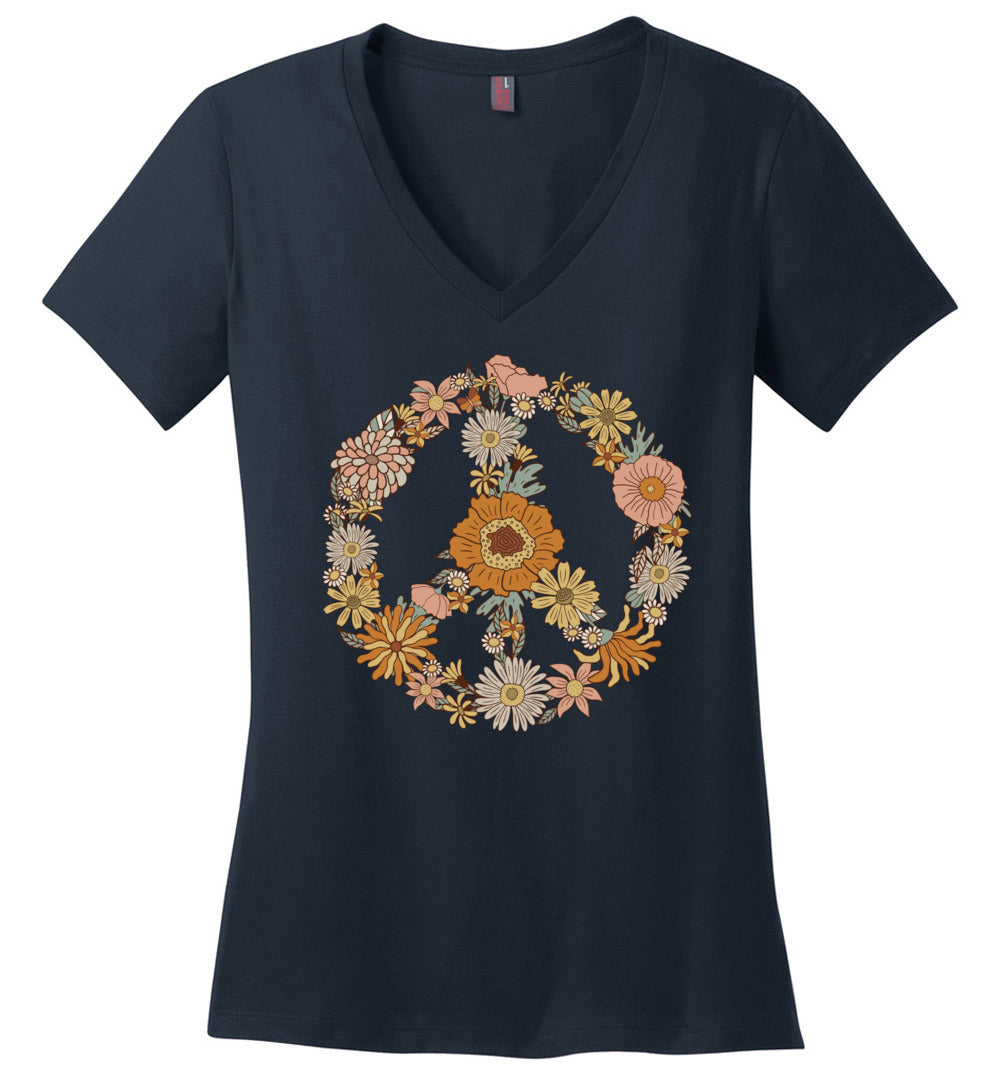Hippie Vintage Floral V-Neck