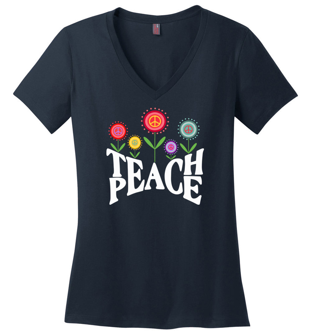 Teach Peace V-necks