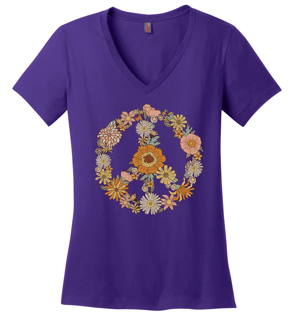 Hippie Vintage Floral V-Neck