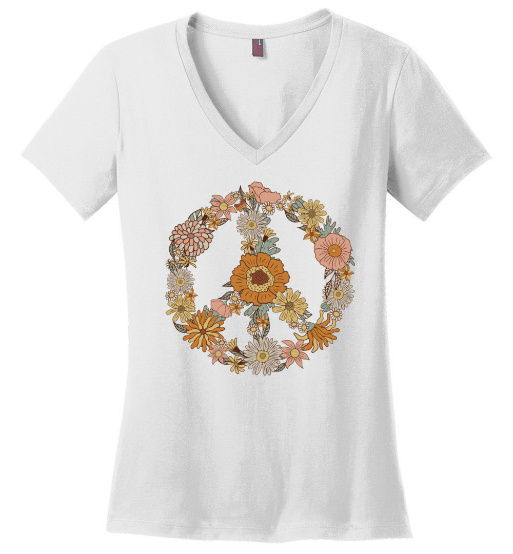 Hippie Vintage Floral V-Neck