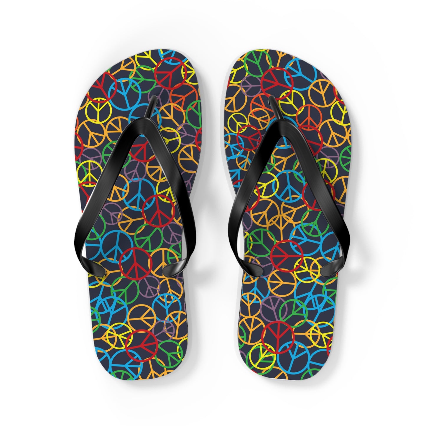 Peace Sign Pattern - Unisex Flip Flops