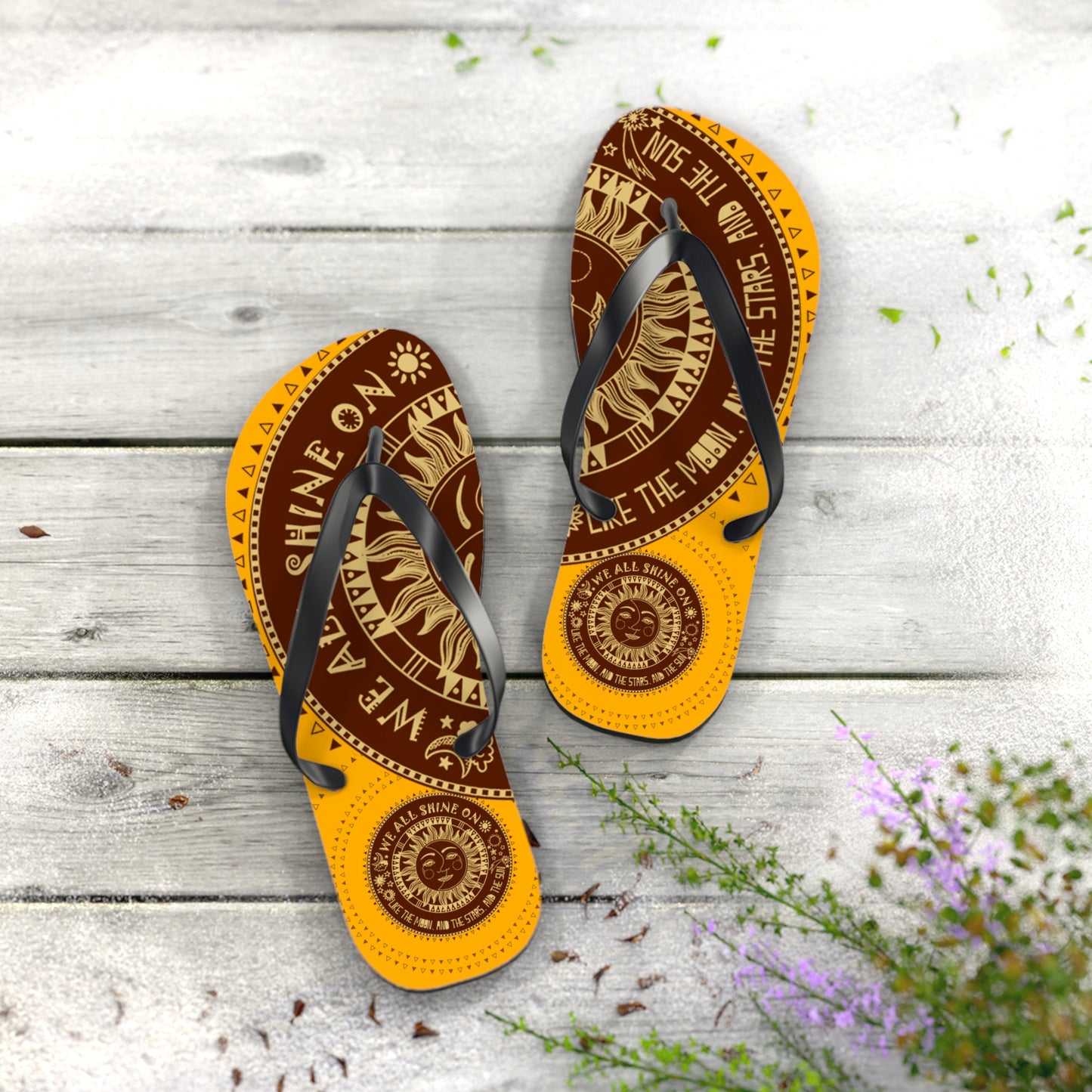 We All Shine On - Unisex Flip Flops