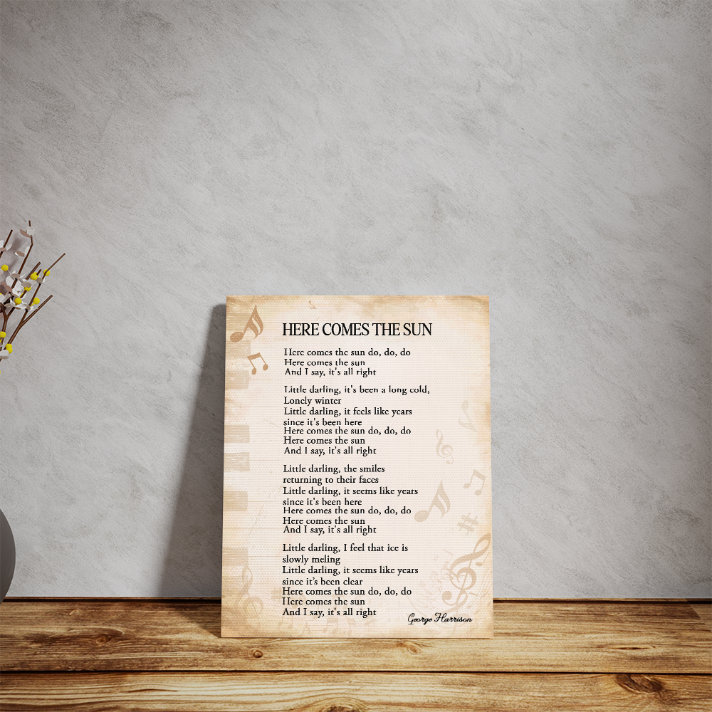 Personalized Song Lyrics Canvas