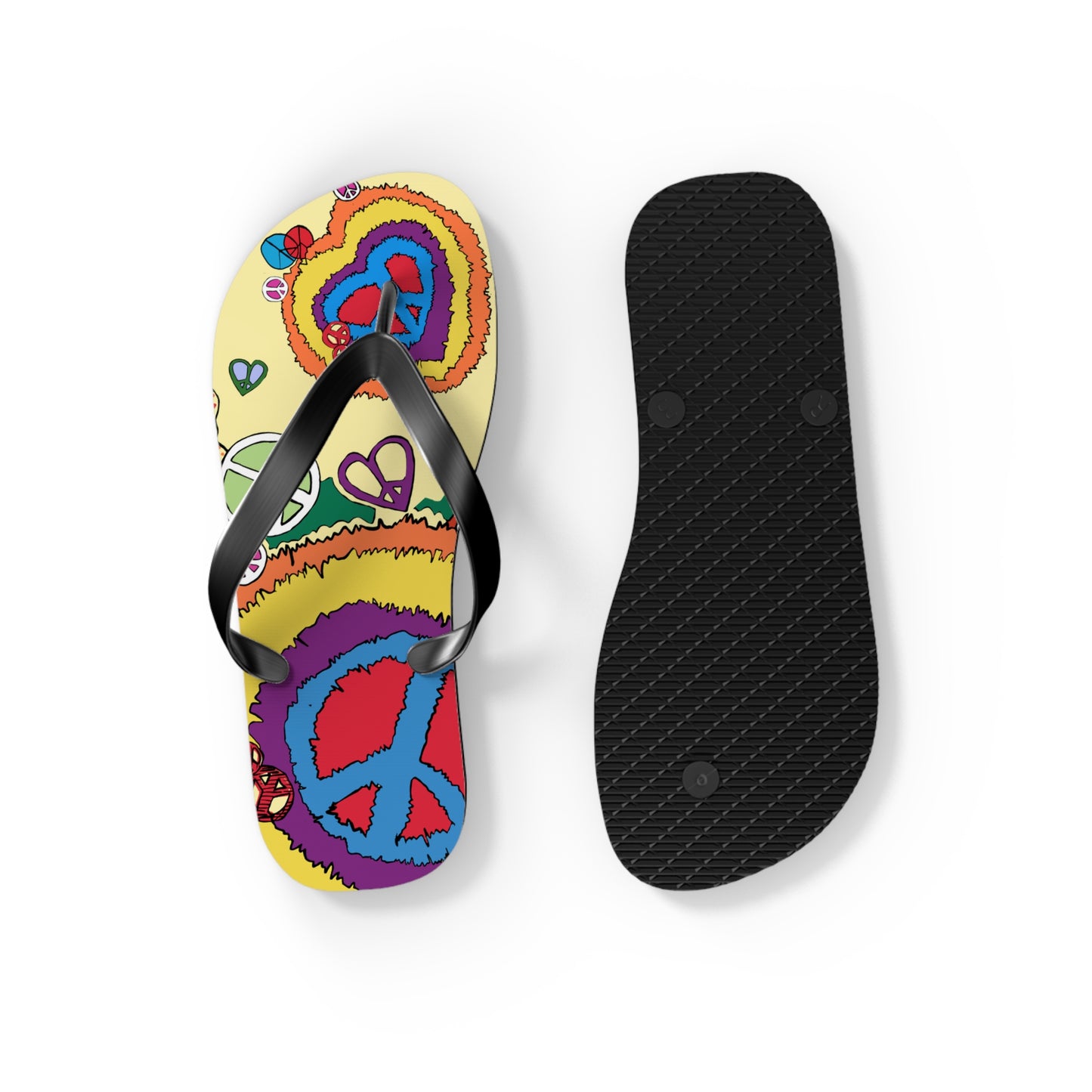 Peace And Love - Unisex Flip Flops