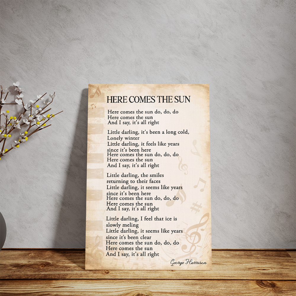 Personalized Song Lyrics Canvas