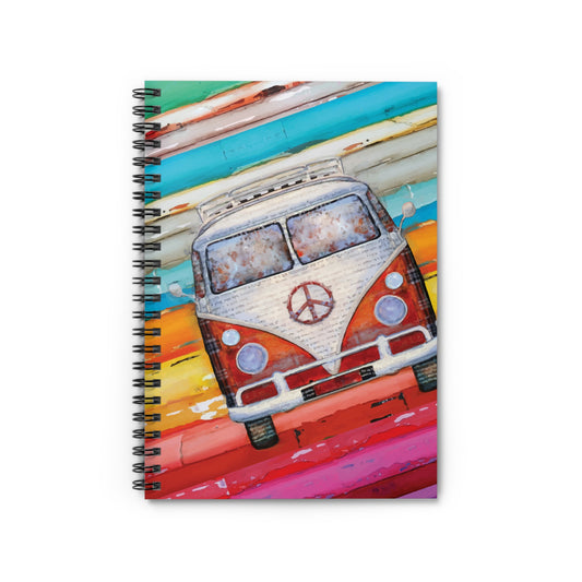 Hippie Van - Spiral Notebook - Ruled Line