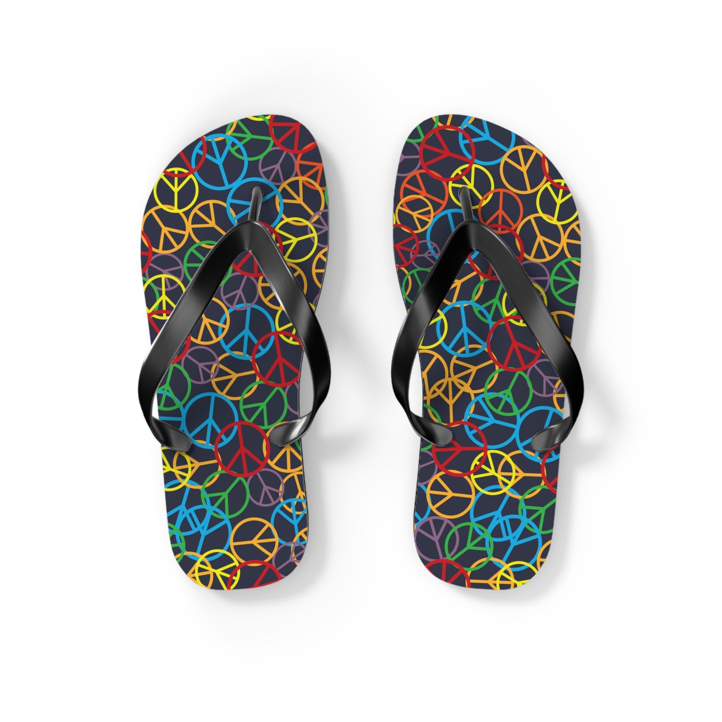 Peace Sign Pattern - Unisex Flip Flops