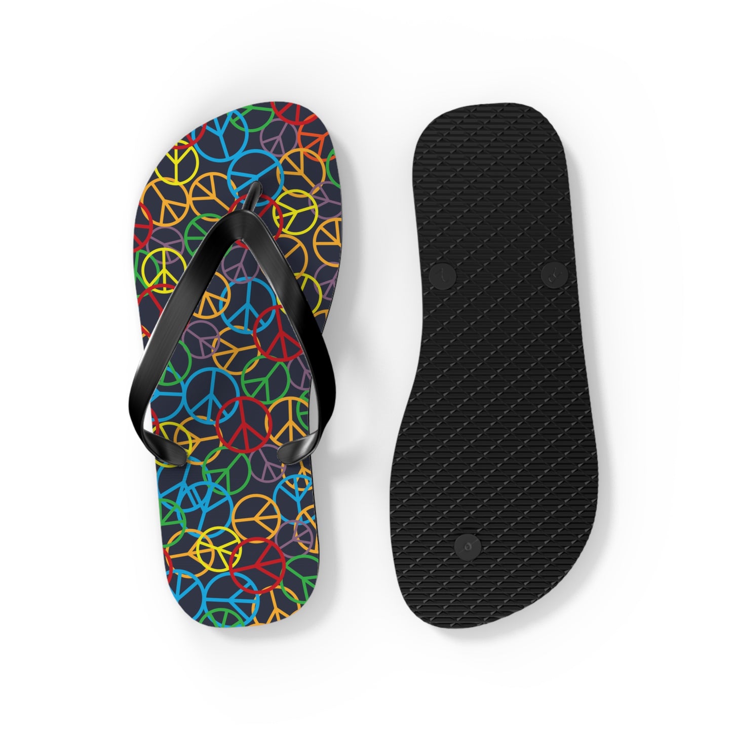 Peace Sign Pattern - Unisex Flip Flops