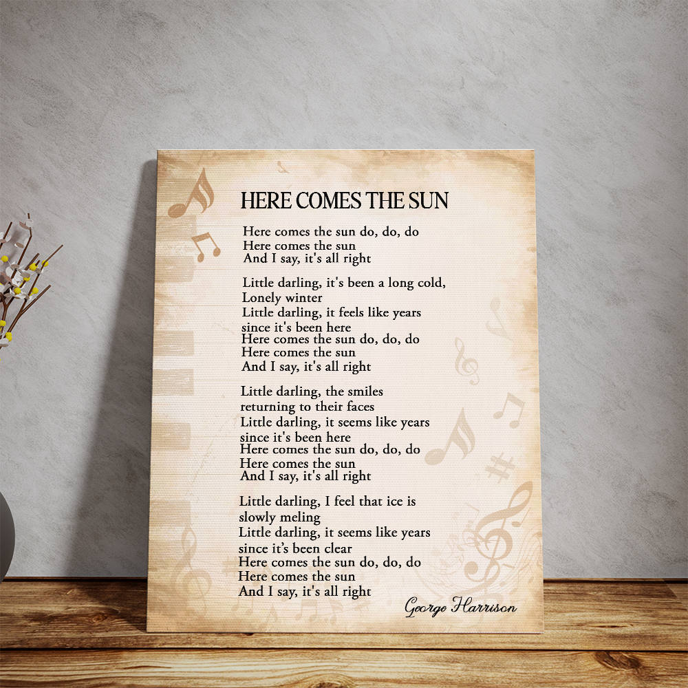 Personalized Song Lyrics Canvas