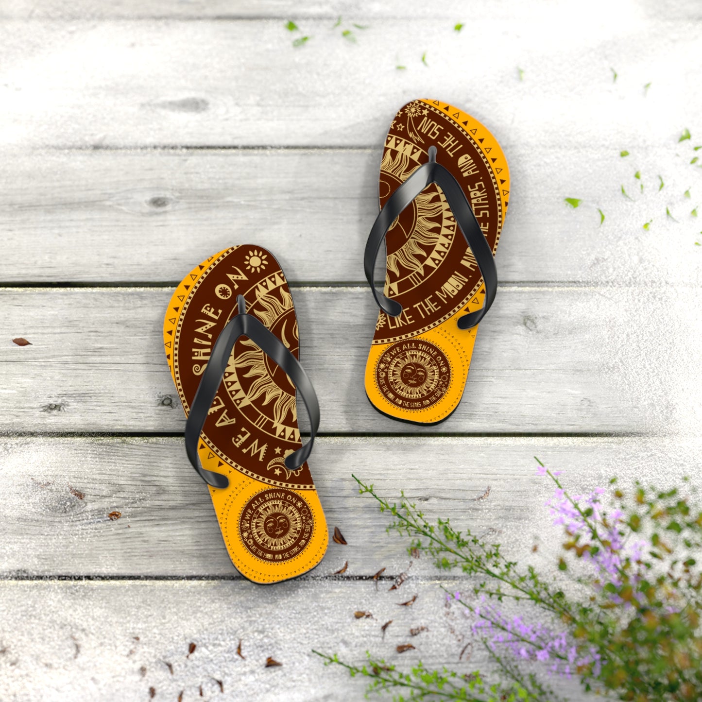 We All Shine On - Unisex Flip Flops