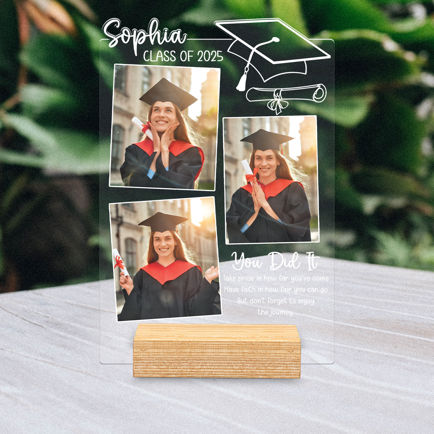 Personalized Graduation Photo Plaque