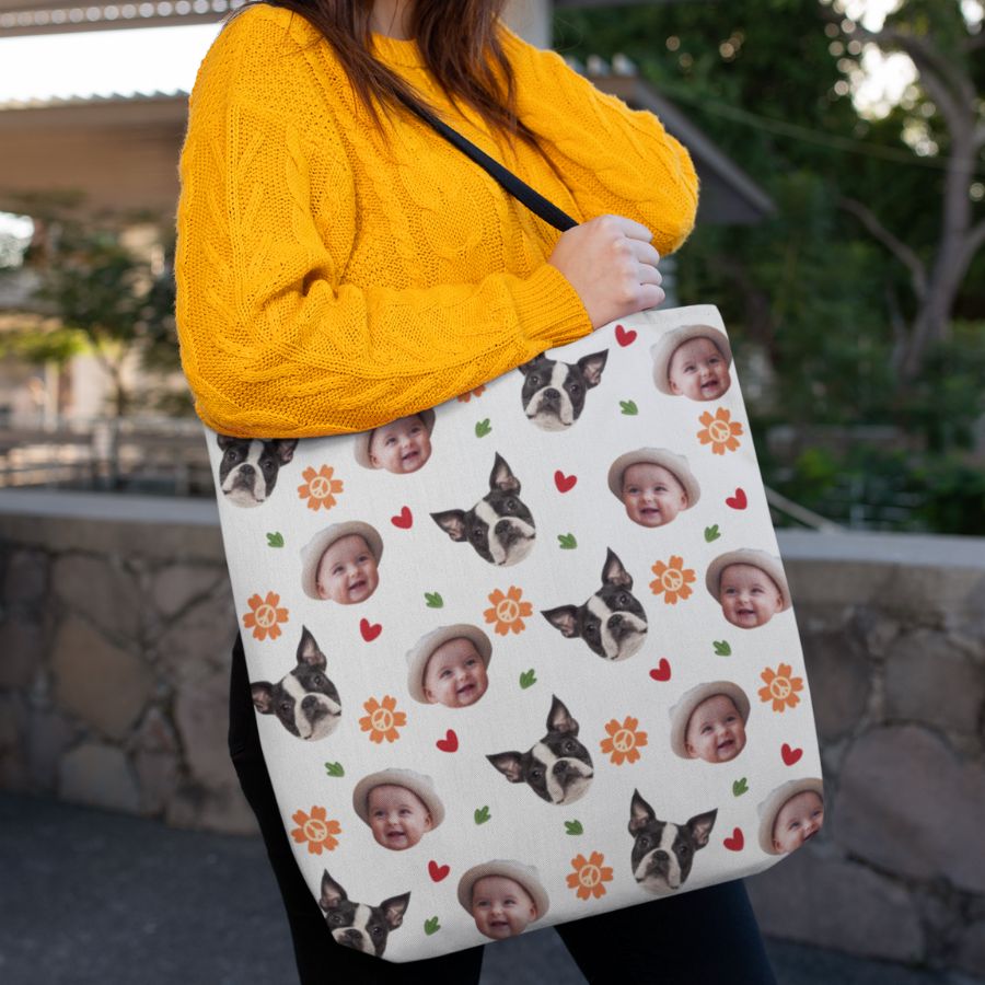 Personalized Faces Tote – Pets & People