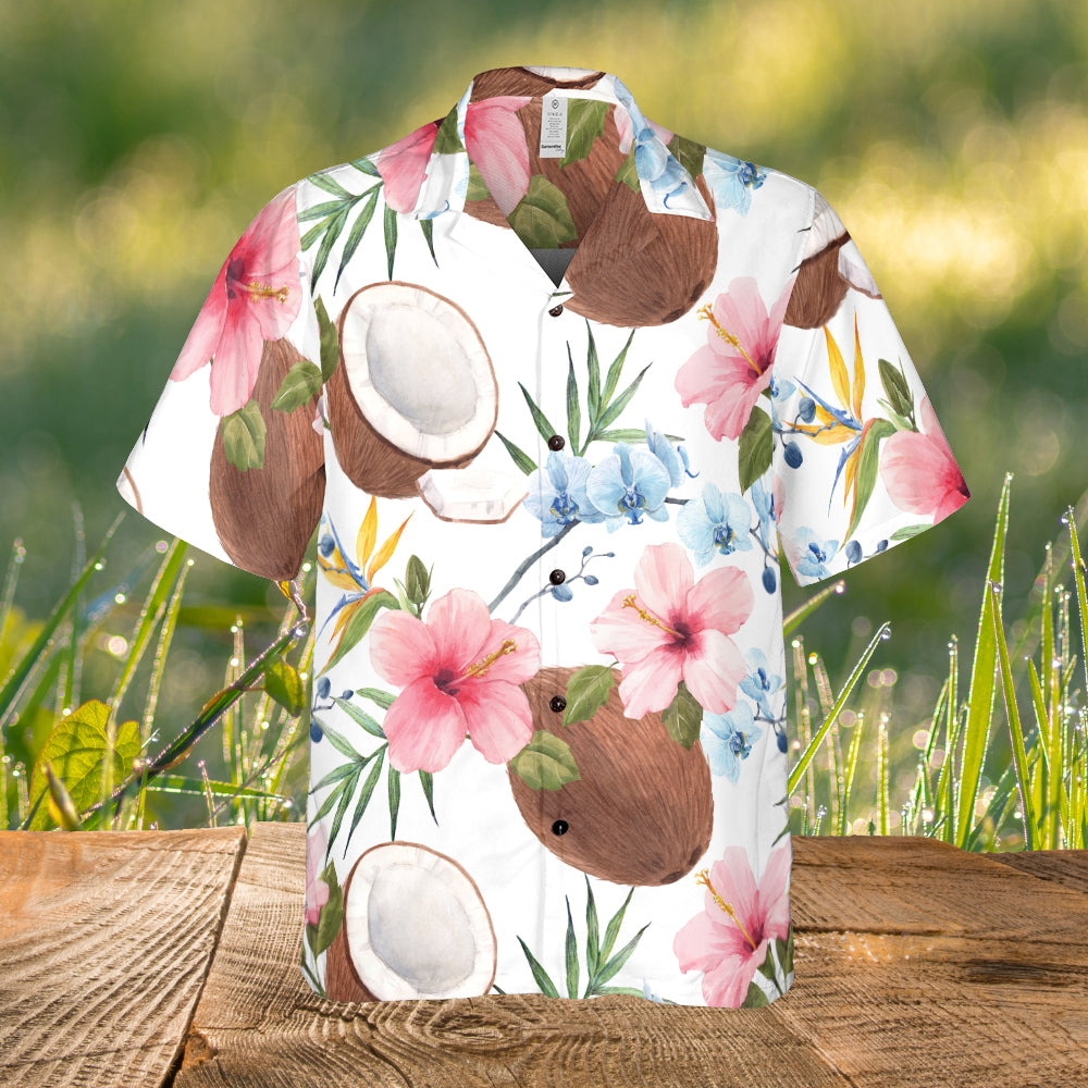 Tropical Coconut Hawaiian Shirt