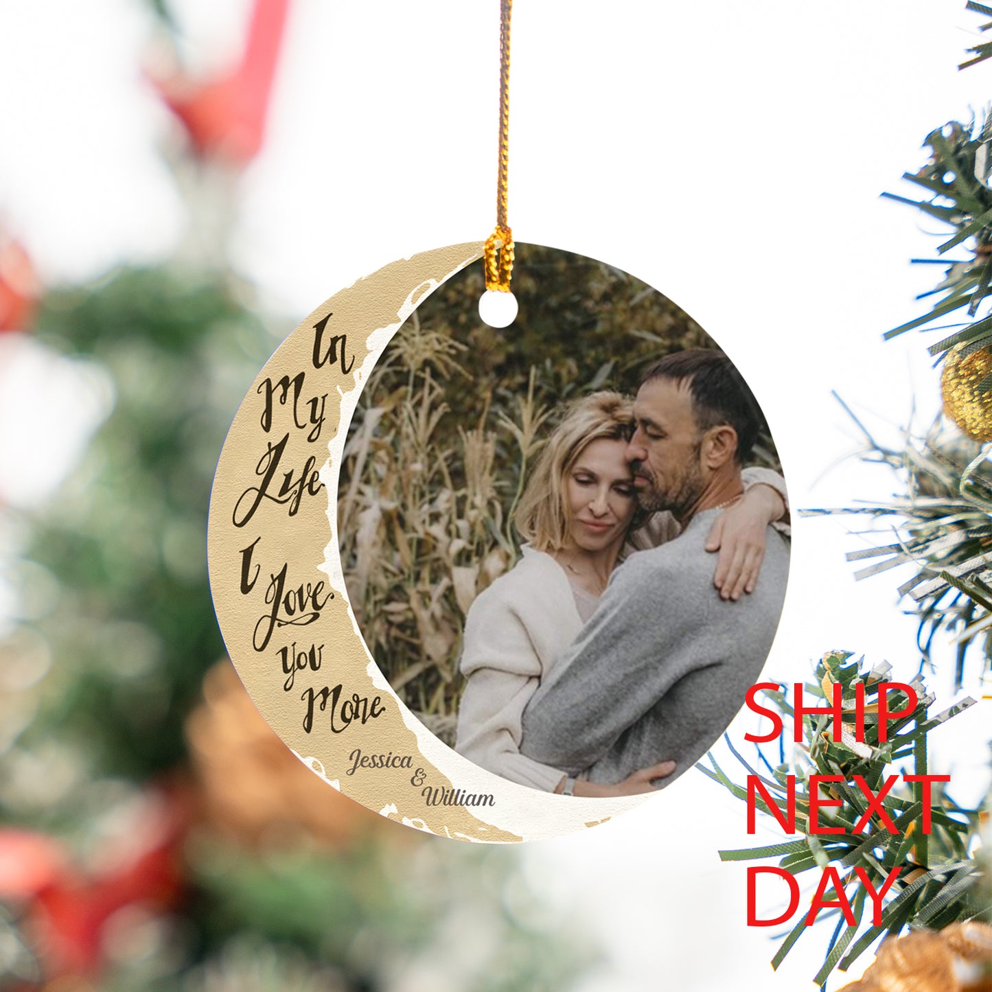 I Love You More Ceramic Circle Ornament