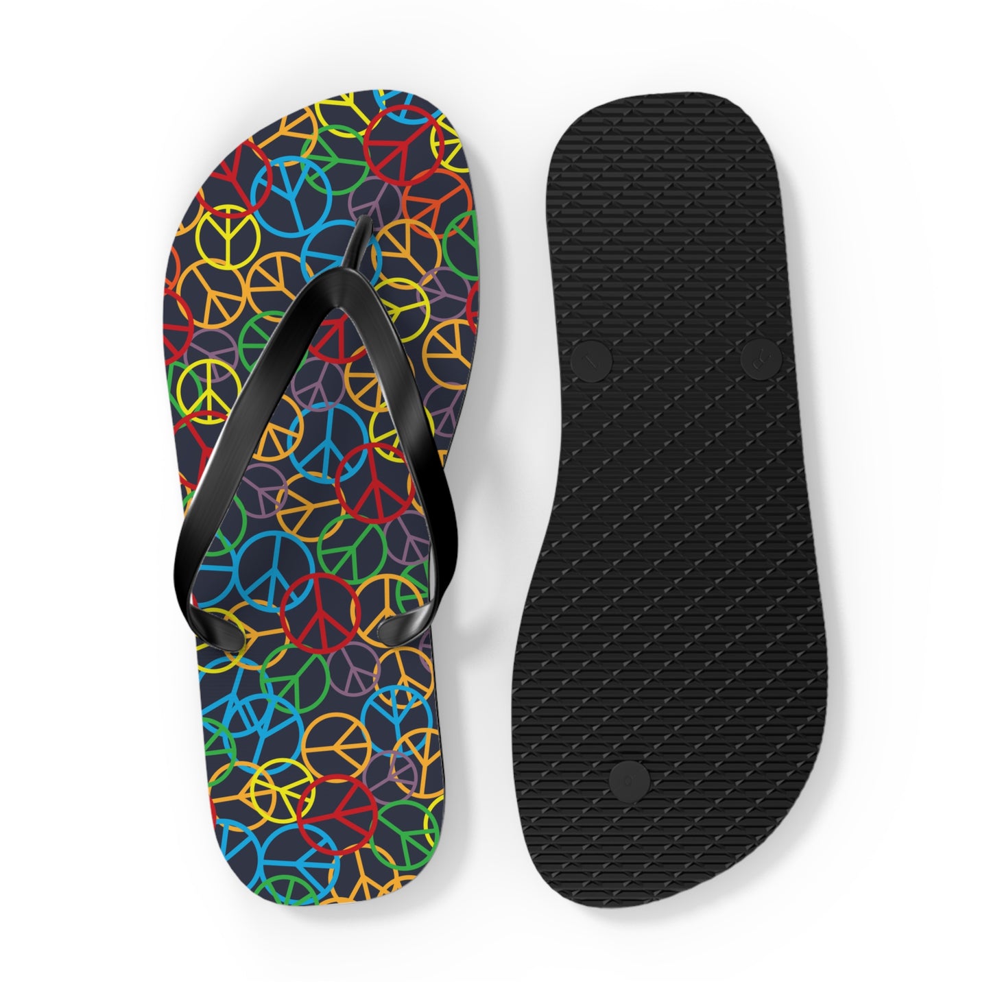 Peace Sign Pattern - Unisex Flip Flops