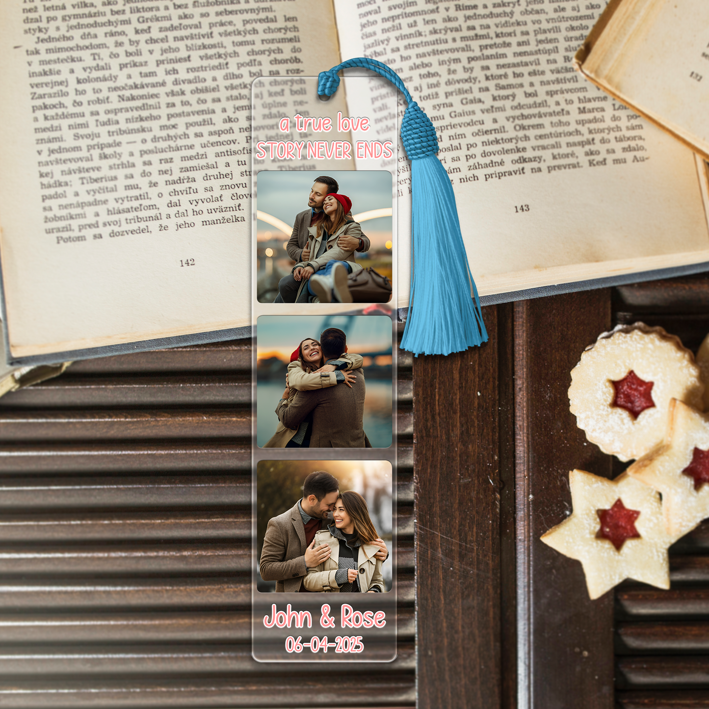 Custom Love Story Photo Bookmark