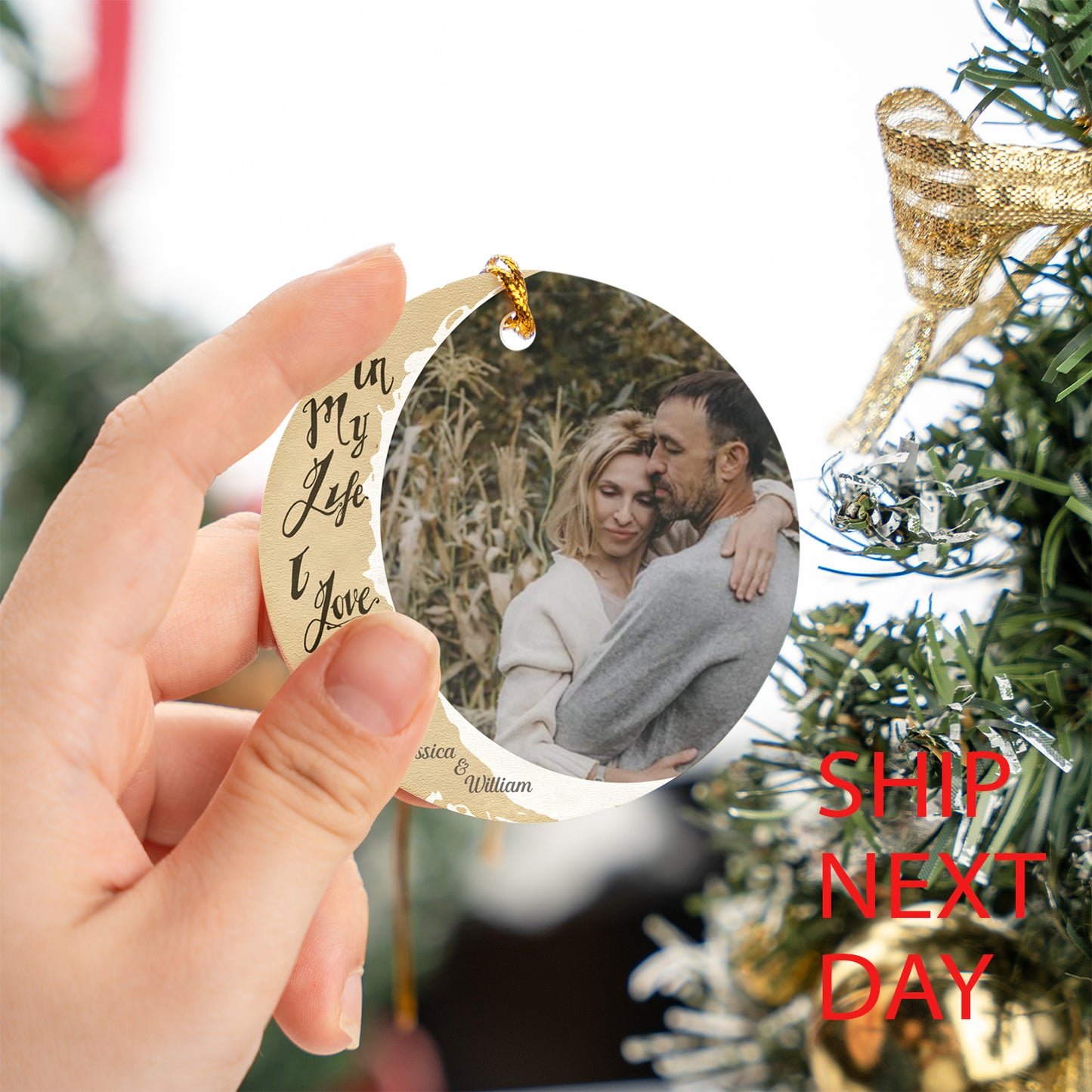 I Love You More Ceramic Circle Ornament