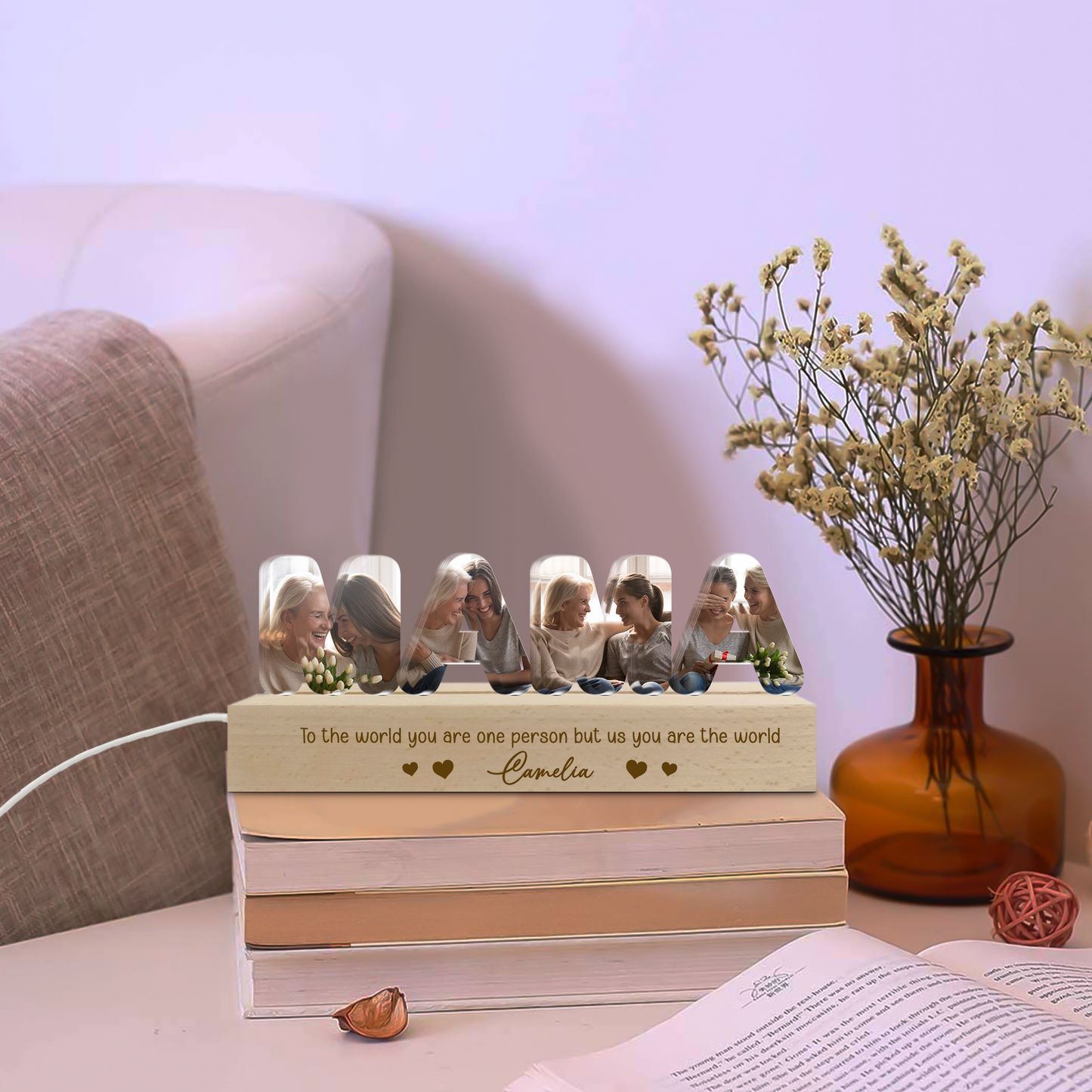 Personalized Word Night Light