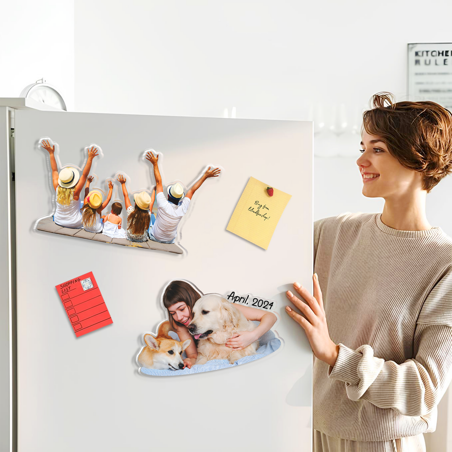 Acrylic Magnet Sticker – Custom Cut Photo Memory Gift