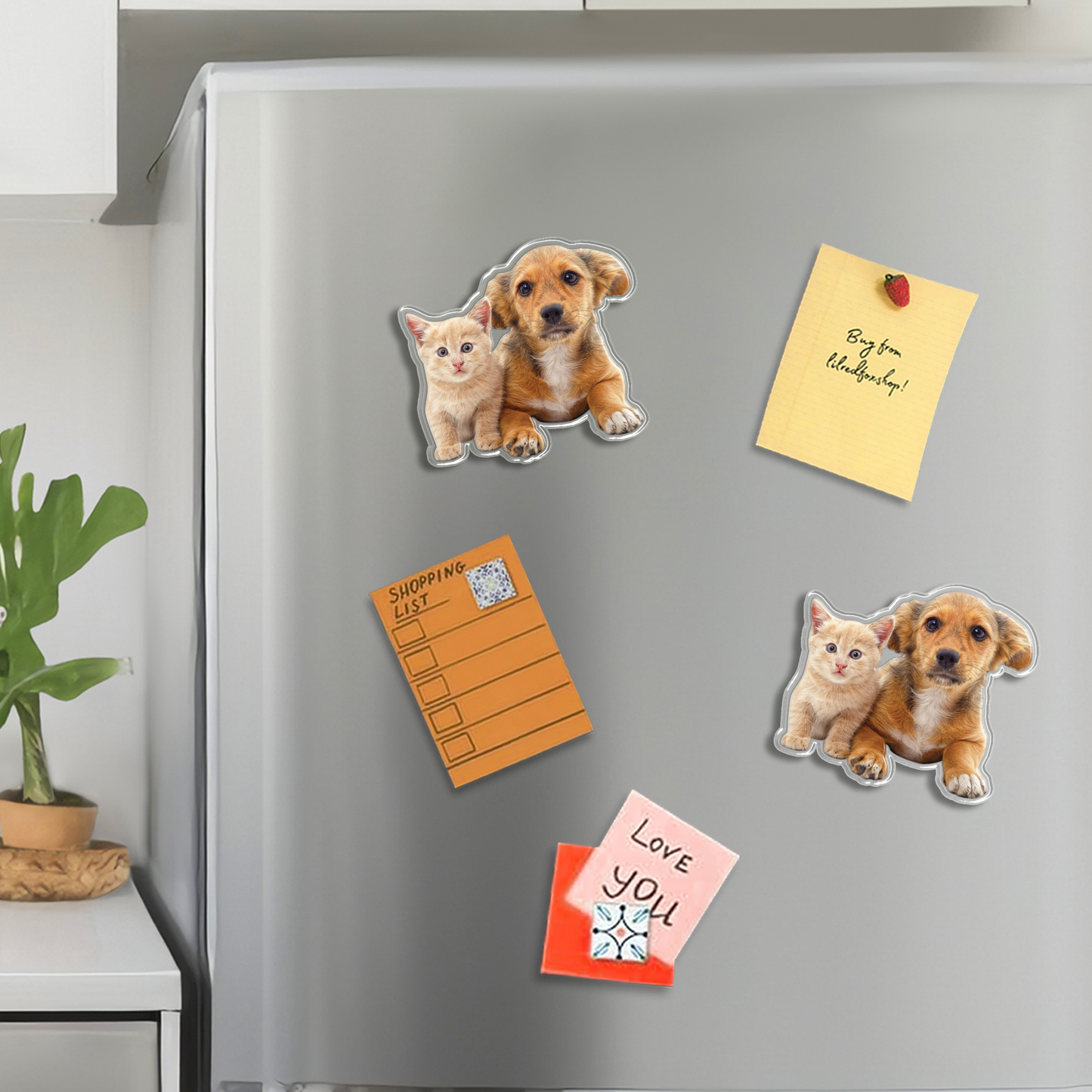 Personalized Pet Magnet – Custom Shape with Your Pet's Photo
