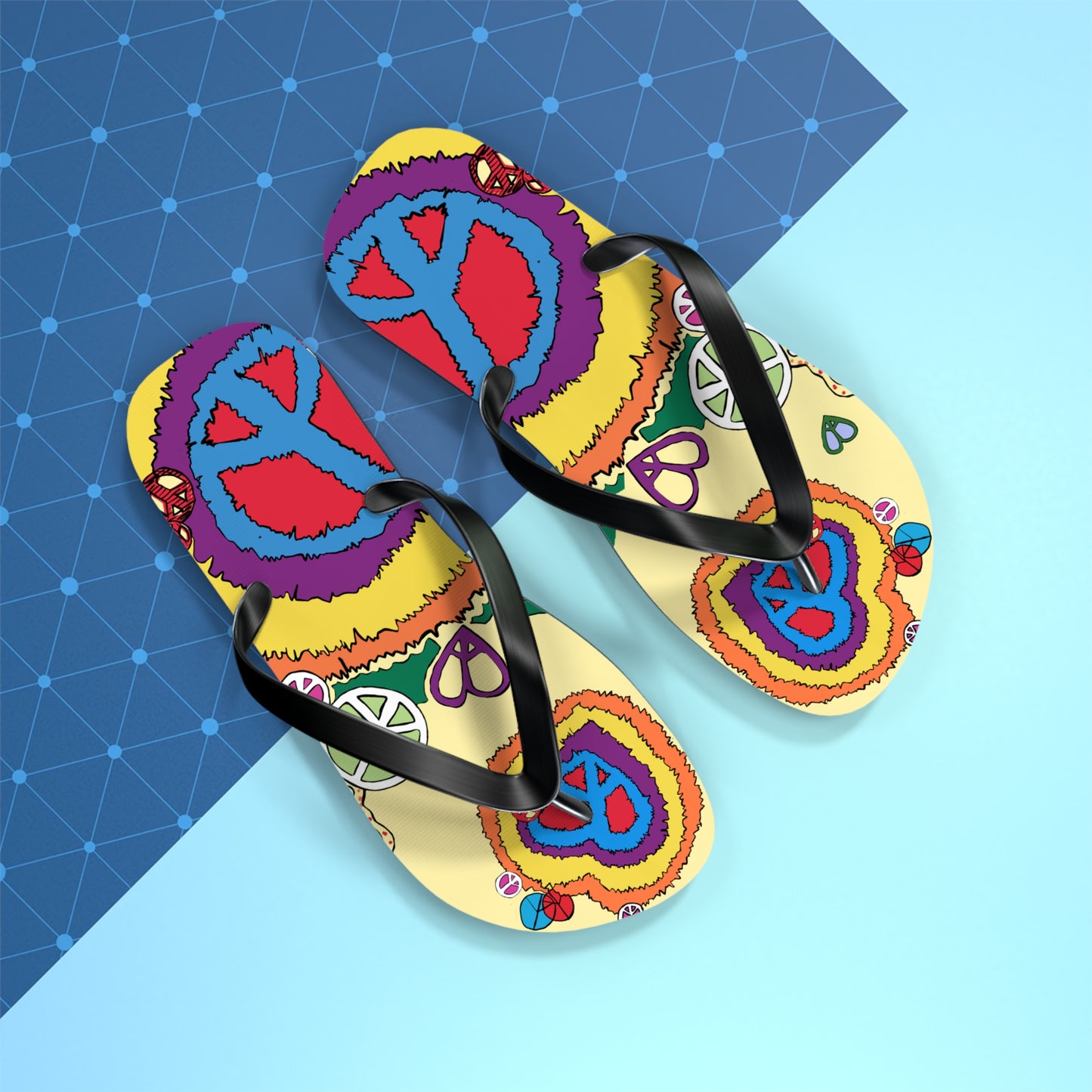 Peace And Love - Unisex Flip Flops