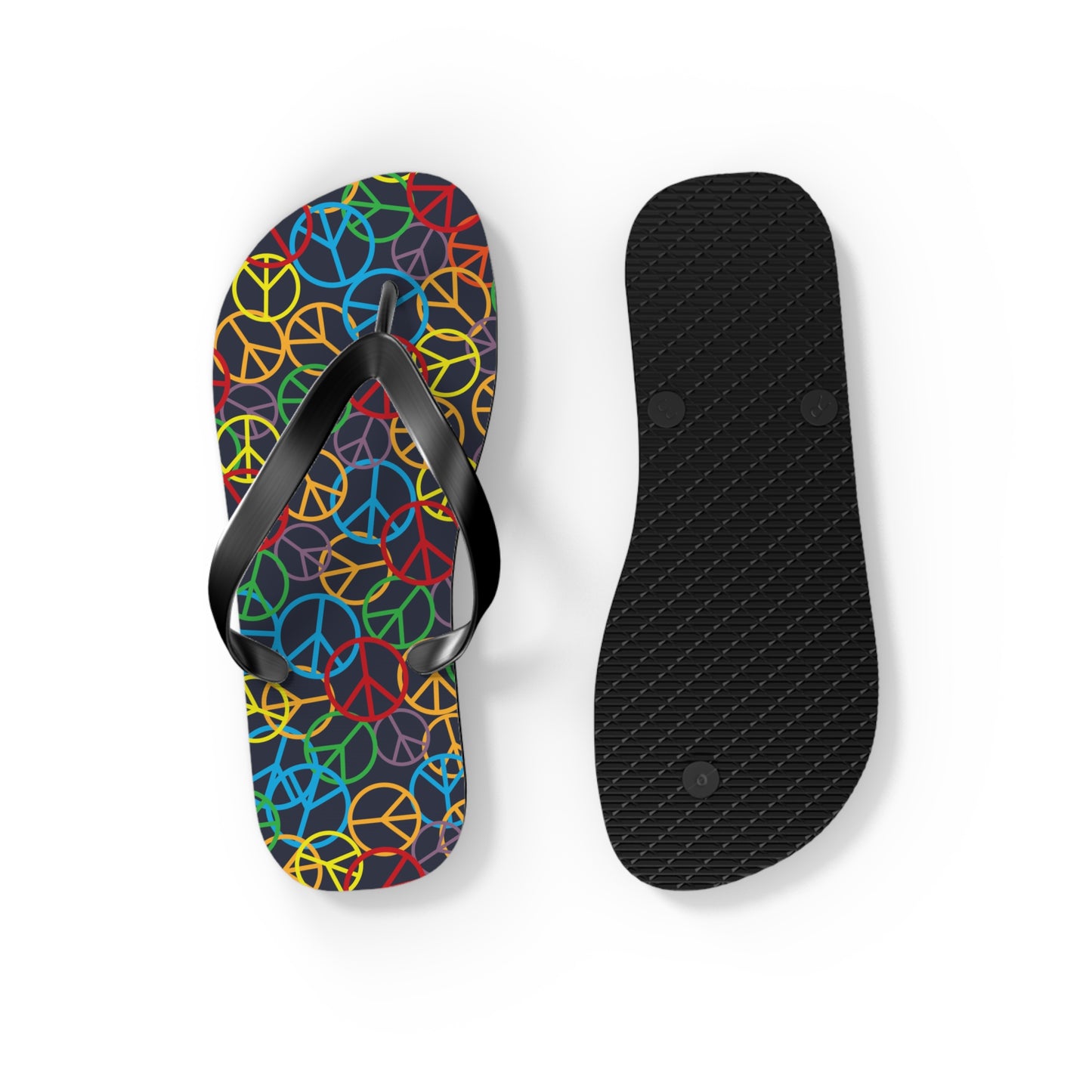Peace Sign Pattern - Unisex Flip Flops