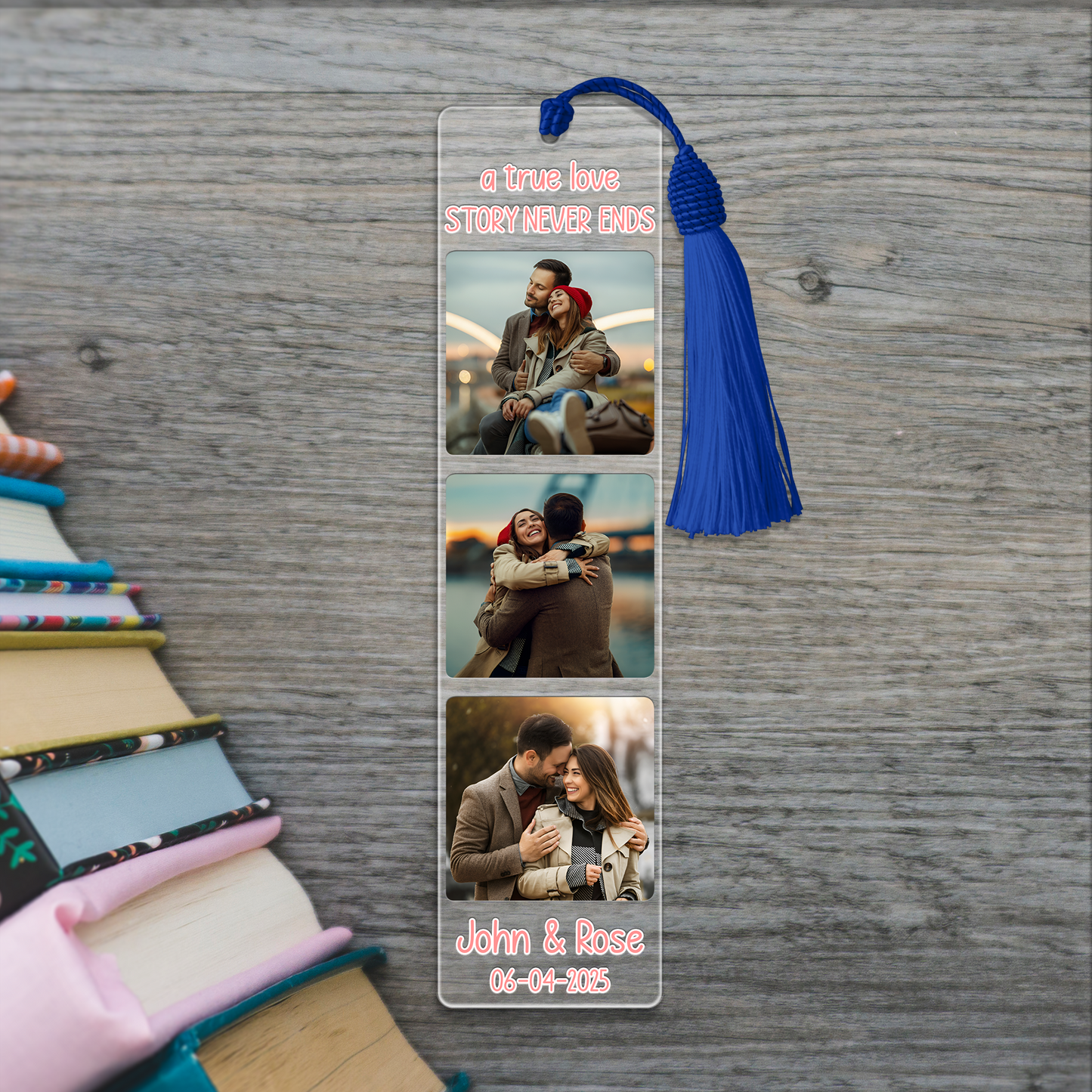 Custom Love Story Photo Bookmark