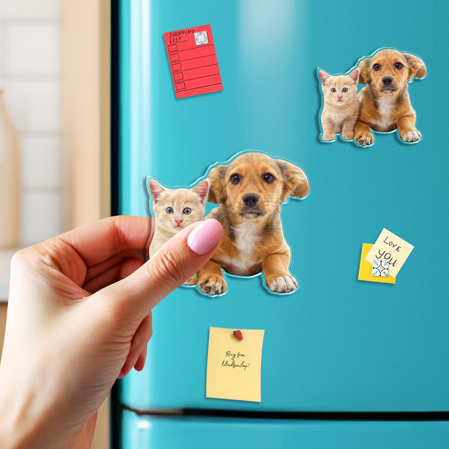 Personalized Pet Magnet – Custom Shape with Your Pet's Photo