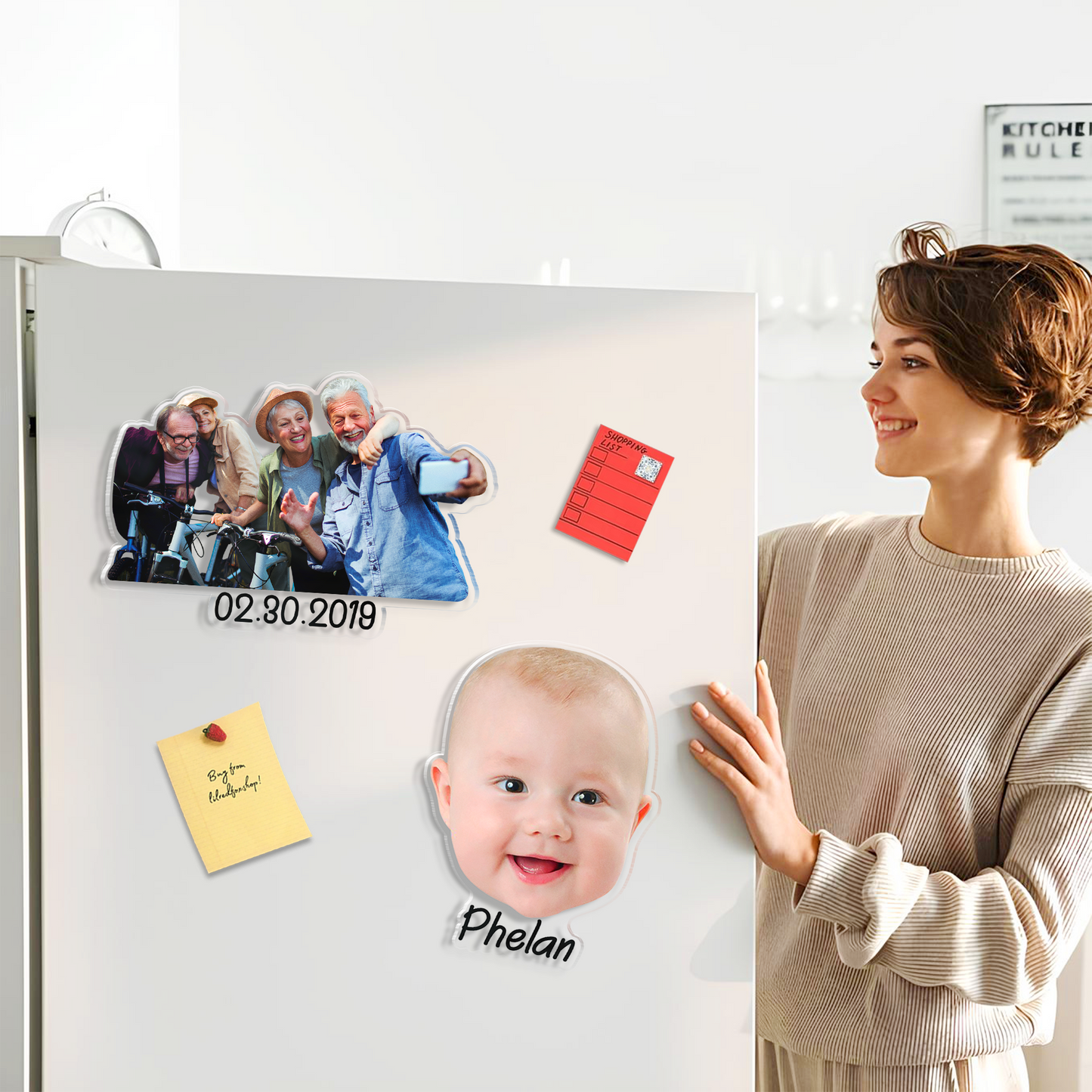 Acrylic Magnet Sticker – Custom Cut Photo Memory Gift