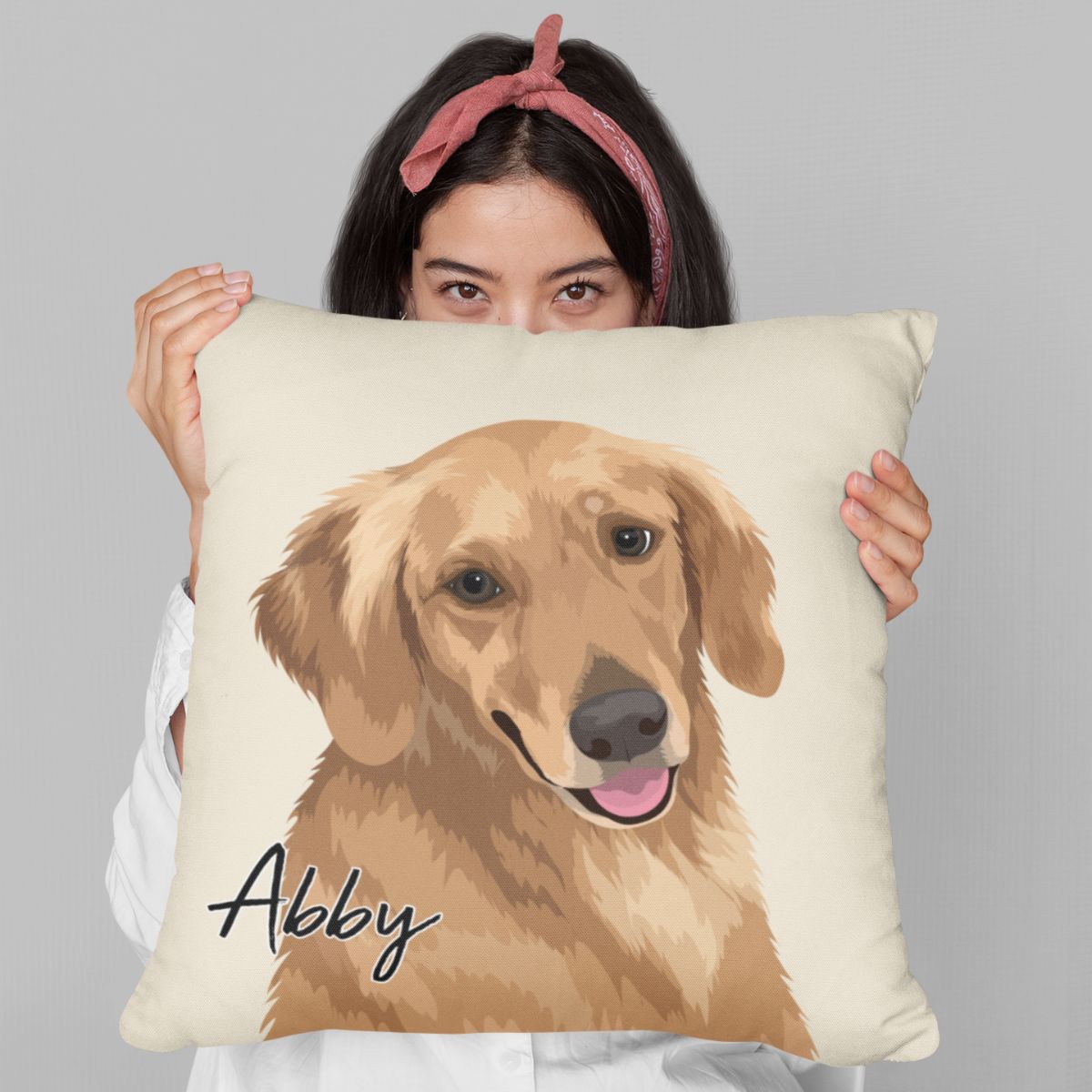 Custom Illustrated Portrait Pillow