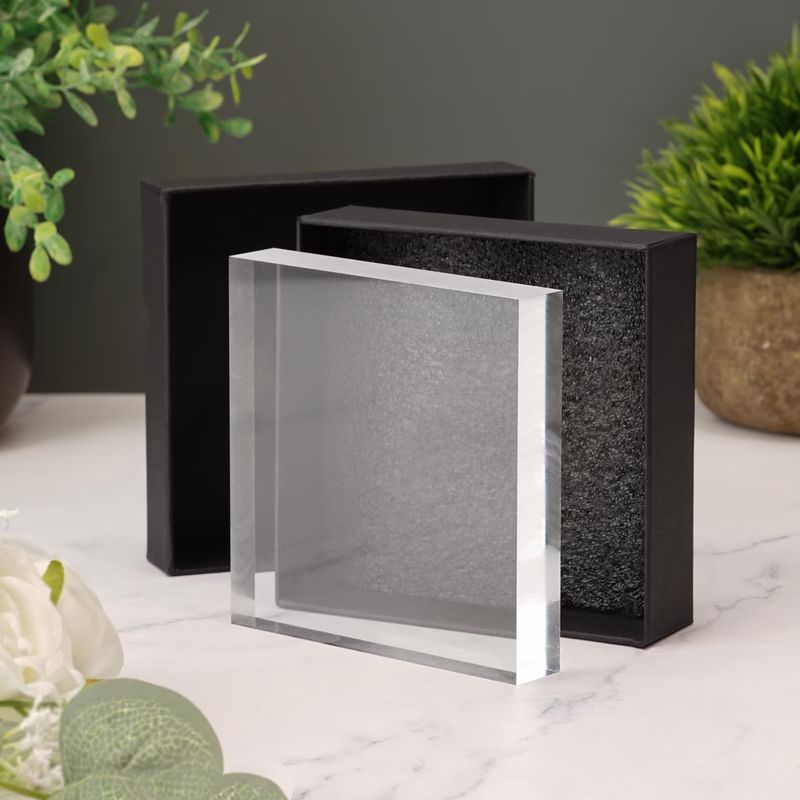 Custom Photo Acrylic Plaque with Text – Freestanding Personalized Gift