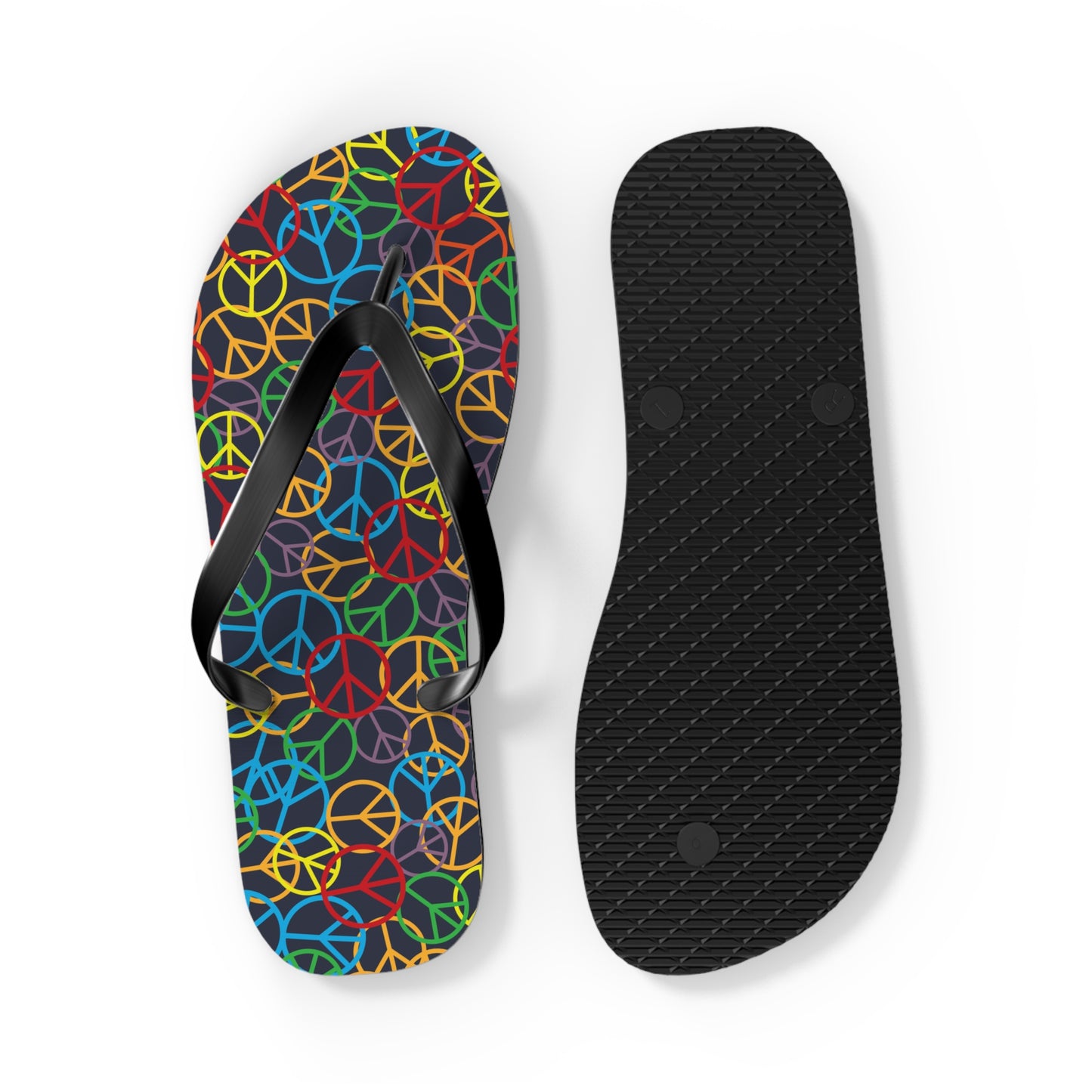 Peace Sign Pattern - Unisex Flip Flops