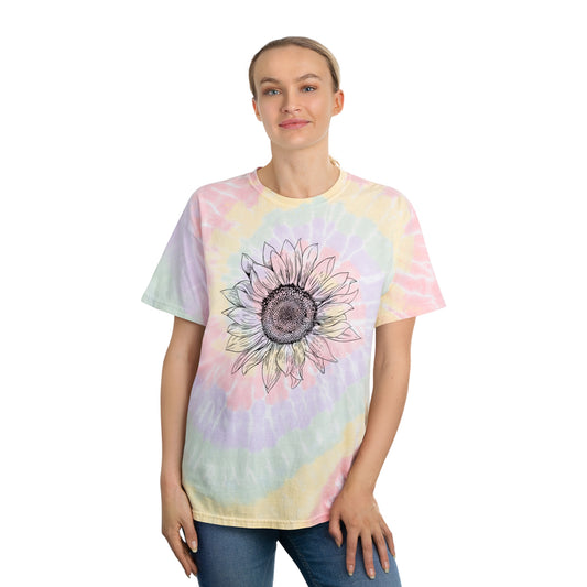 Sunflower Tie-Dye Tee, Spiral Tshirt