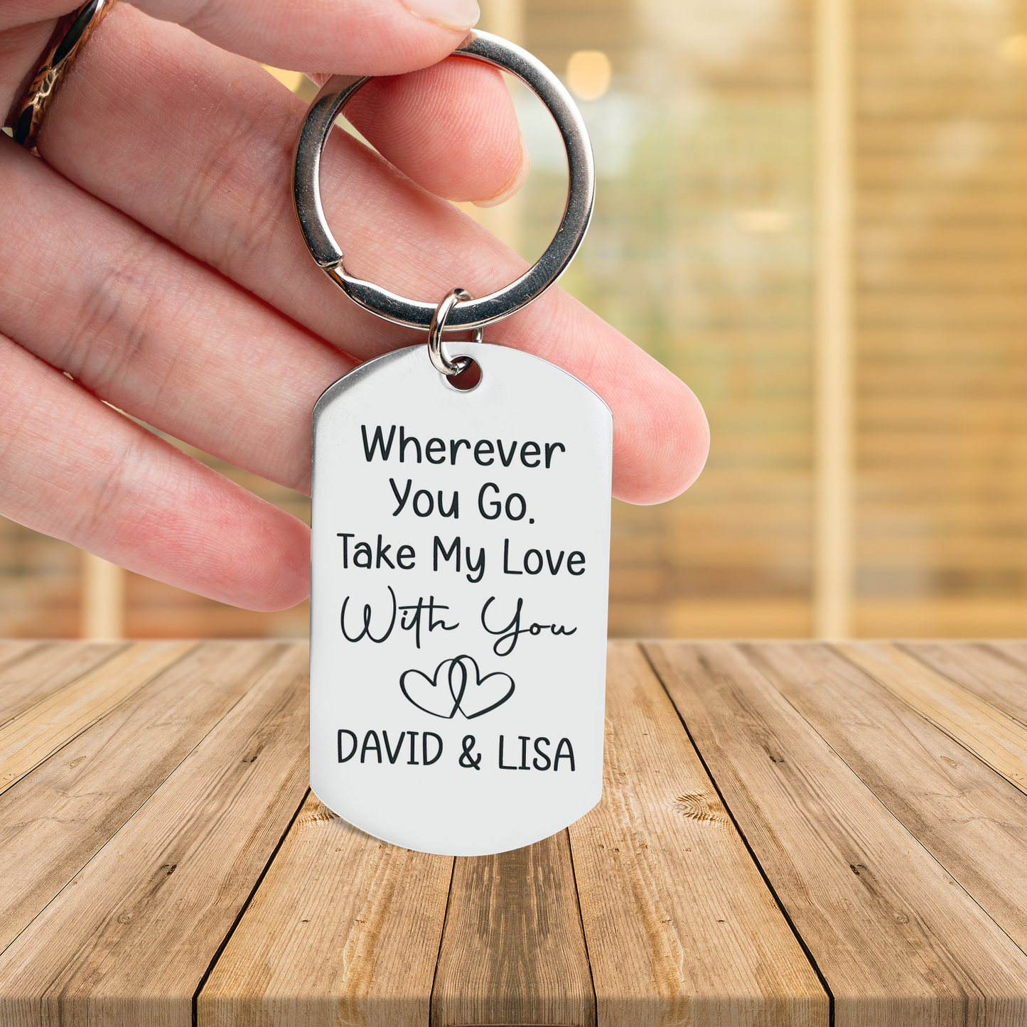 Engraved Couple Keychain