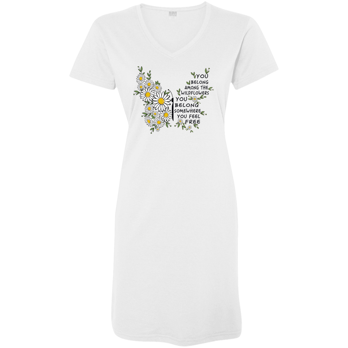 Wild Flowers Butterfly Ladies' V-Neck Cover-Up