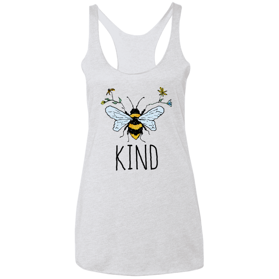 Bee Kind Ladies' Triblend Racerback Tank