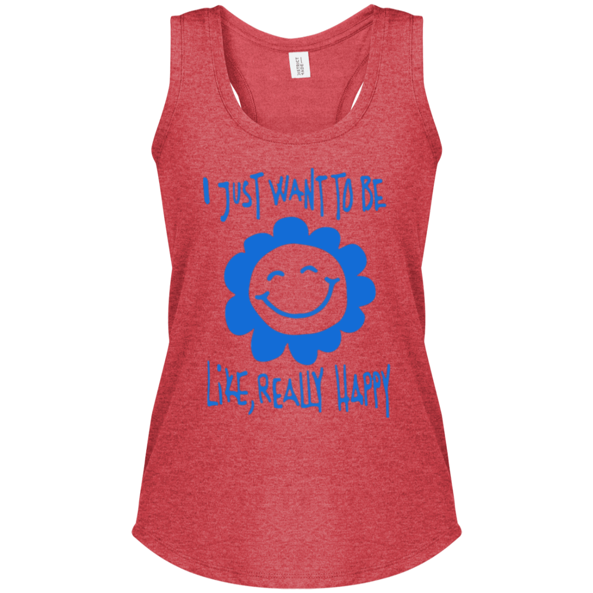 Happy Flower- Women's Perfect Tri Racerback Tank